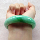 Pure Myanmar Jade A-Class 54-62mm Light Green Bracelet Gift