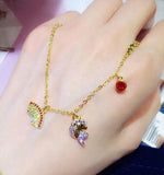 Unicorn Rainbow Fantasy Girl Necklace Pendant Jewelry Gift
