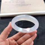 Zheru Jewelry Natural Burmese Jadeite Light Purple Bracelet 54-64mm