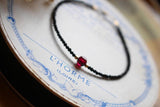 5A Garnet & Spinel Faceted Beads Bracelet 7''-8''