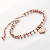 Buddha Beads Bracelet Heart Jewelry Titanium Steel Valentine Gift