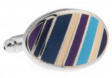 Sunnylink Multicolor Oval Cufflinks for Shirt L1371