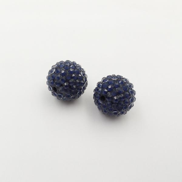 20mm 100pcs Dark Navy Resin Rhinestone Beads Chunky Beads Kids Jewelry