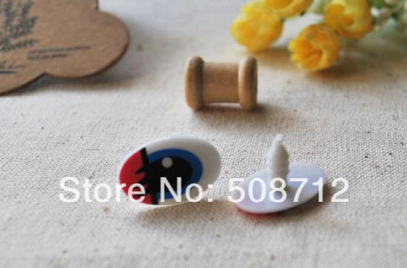 Red&Blue safety eyes for clay jewelry/accessories/animal dolls 20x14mm