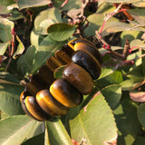 Fengbaowu Yellow Tiger Eye Bracelet Crystal Healing Stones Men Jewelry Gift