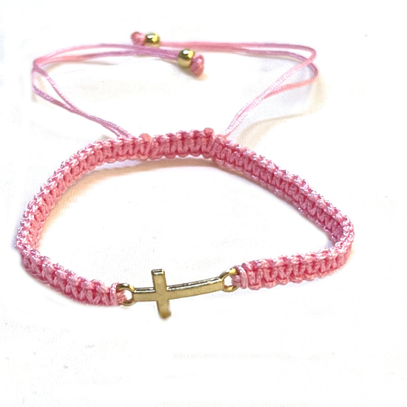 Simple Cross Hand Charms Bracelet Set for Couples Women
