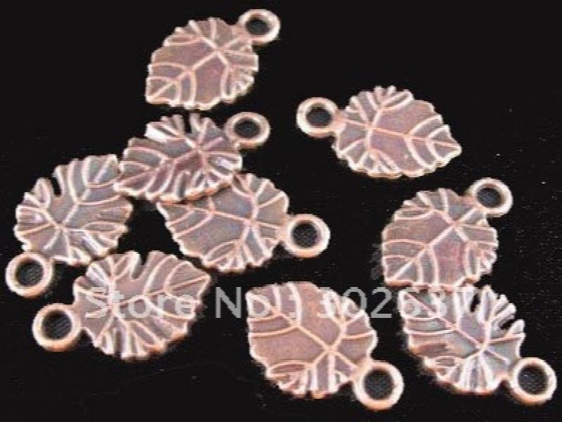 240Pcs Copper Grape Leaf Pendants A418C
