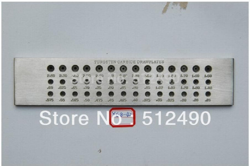 Tungsten Carbide Half Round Drawplate 42 Holes Craft Jewelry Making