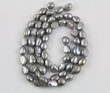 9mm Baroque Gray Freshwater Pearl Loose Beads DIY Necklace Material