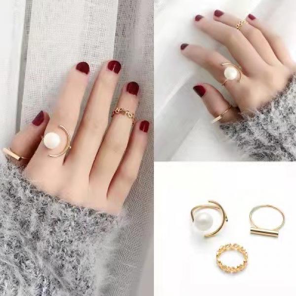 French Combination Set Ring Female Very Fine Forefinger Ring
