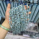 Larimar Faceted Round Rondelle Chip Coin Disc Beads 5-8mm
