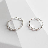 925 Sterling Silver Thin Line Wave Smooth Ring Jewelry