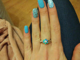Opal Flower Silver Plated Ring for Women
