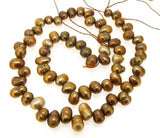 5-7mm Coffee Freshwater Pearl Loose Beads 14in DIY Jewelry Necklace LS3-087