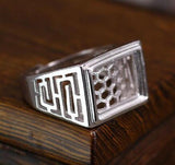 925 Silver Adjustable Ring Base Couple Blank Tray Square/Oval