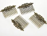 Bronze Tone Comb Hair Clips 6.5x4.6cm (B15060)