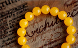 Yellow Agate Bracelet Crystal Jewelry for Men and Women