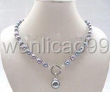 Akoya Pearl/Jade Cross Pendant Necklace