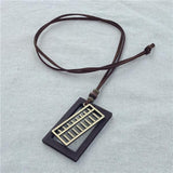 Wooden Leaves Vintage Necklace Long Sweater Chain National Artistic Charm