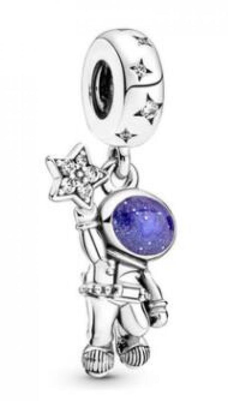 Silver Astronaut Galaxy Strap Charms Bead for Bracelets DIY Jewelry