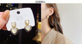 SSE2 Silver Hoop Earrings Zircon Female Piercing Earings