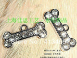 100pcs Dog Bone Rhinestone Charms for DIY Necklace Pet Collar
