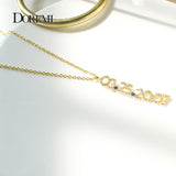 Doremi 6mm Number Necklace Personalized Nameplate Birthstone Chain for Women