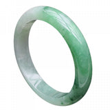 Zheru Natural Burmese Emerald Green Flower 54mm-64mm Bracelet