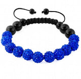 10mm Multicolor Micro Pave Disco Bead Bracelet Crystal