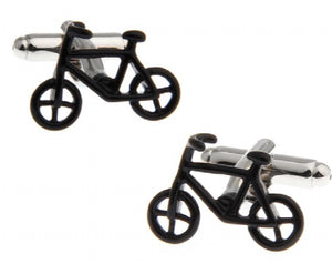 Men's Copper Bicycle Enamel Cuff Links