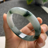 Burmese Jadeite Light Flower Bracelet 54-62mm for Mom and Girlfriend
