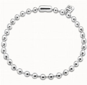 Silver Beads Chain Necklace 14K Jewelry