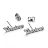 Custom Cursive Nameplate Earring