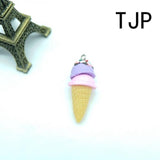 Polymer Clay Ice Cream Resin Food Necklace Charms Keychain Pendant Neckla...