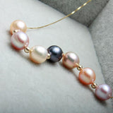 Freshwater Multicolour Pearl Necklace Pendant 925 Sterling Silver Jewelry