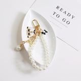 Rose Camellia Flowers Keychain for Women Trinket Key Chains Ring Car Bag
