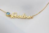 Personalized Birthstone Name Bracelet