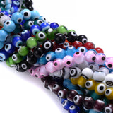 48-96Pcs Multicolor Evil Eye Lampwork Glass Beads for Jewelry Making