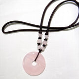 Mixed Natural Stone Quartz Crystal Donut Charm Pendant