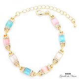 Adjustable Diamond Cube Anklet Bracelet