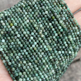 3mm Faceted Green Emerald Stone Beads for Jewelry Making