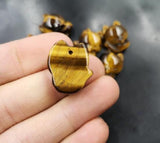 Tiger Eye Stone Fox Pendant - Handcrafted Animal Necklace