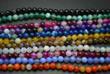 High Banded Agate Veins Stone Round Beads 5 strands 6mm 8mm 10mm