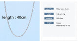 925 Silver Melon Seed/Water Wave Necklace for Women 40cm/45cm
