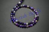 Purple Banded Agate Round Loose Beads 5 strands 6mm 8mm 10mm