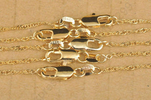 5PCS 18'' Yellow Necklaces Chain Lobster Clasp Pendant Jewelry