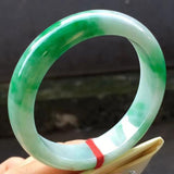 Zheru Jade Bracelet - Ice Green Two-Tone 54-64mm