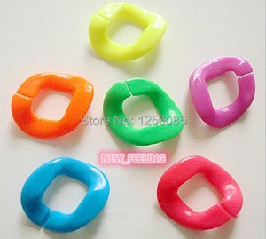 100pcs Colorful Acrylic Link Necklace Bracelet Earring Fitting