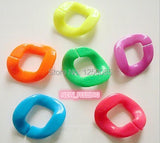100pcs Colorful Acrylic Link Necklace Bracelet Earring Fitting