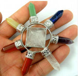 7 Chakra Pyramid Stone Energy Generator Necklace